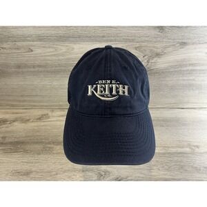 Ben‎ E. Keith Co. Slideback Hat Cap Blue One Size Adjustable Embroidered Vintage